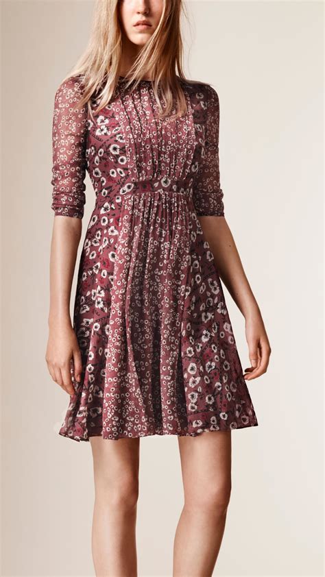 burberry printed silk dress|Burberry dresses outlet.